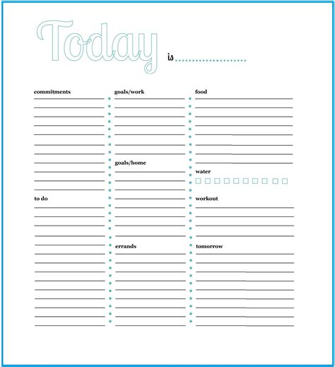 A Printable To Do List With The Words Today In Blue And Green On It