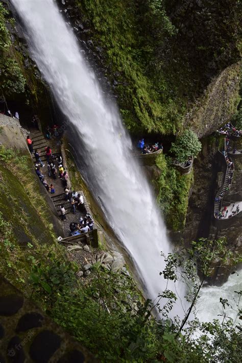 Premium Photo Pailon Del Diablo Mountain River And Waterfall In The