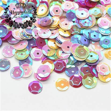 30gpack 8mm Pvc Mix Colors Round Cup Loose Sequins Paillettes Sewing