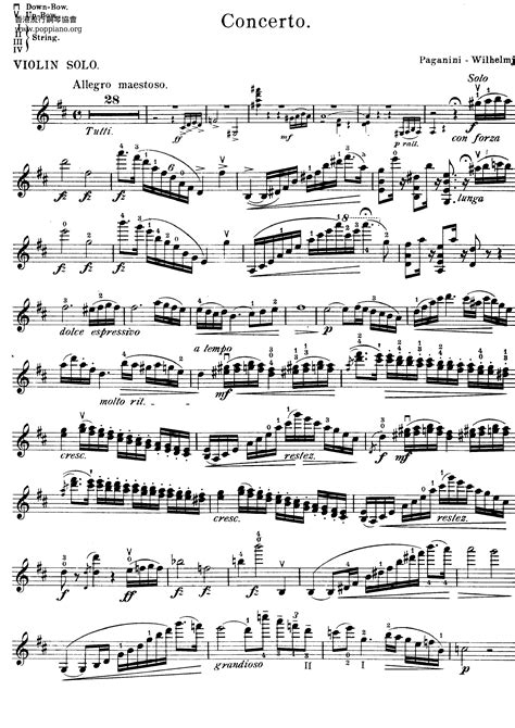 Paganini Violin Concerto No 1 Violin Score Pdf Free Score Download