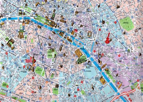 Il Centro Di Parigi Sulla Mappa Mappa Di Parigi Attrazioni Del Centro