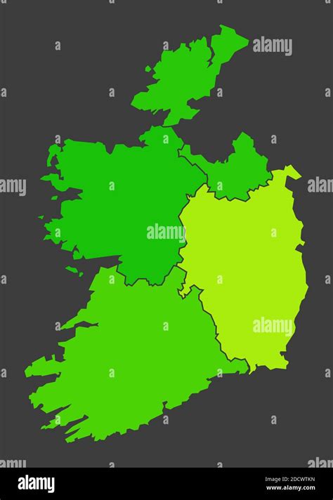 Ireland Population Heat Map As Color Density Illustration Stock Photo