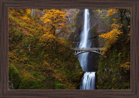 Multnomah Falls Oregon Autumn Colors Lantern Press Photography