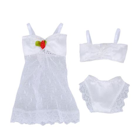 Bebek İç Çamaşırı Gecelik Dantel Gece Elbisesi Bikini Seti İç Çamaşırı 29cm Bebek Için Uygun