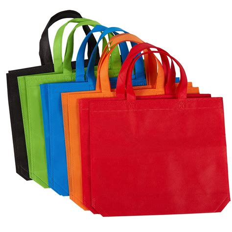 10 Pack T Tote Bags Non Woven Fabric Party Favor Bags Reusable