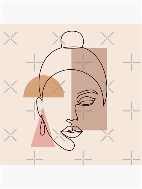 Modern Woman Face Line Art Poster For Sale By Thegoodlad Redbubble