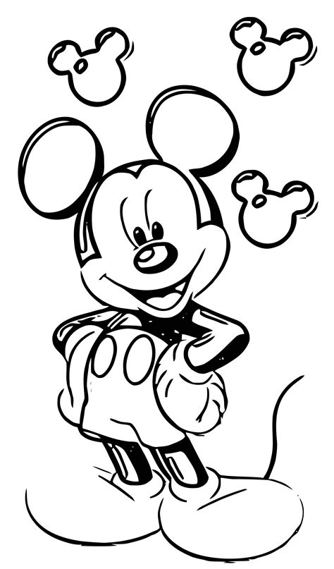 Hollywood Mickey Mouse Coloring Pages Sketch Coloring Page