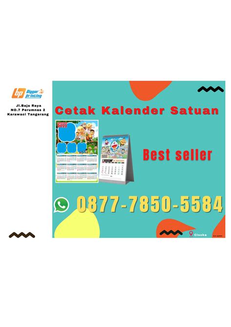 Best Seller Wacall 0877 7850 5584 Cetak Kalender Satuan Di Cisoka