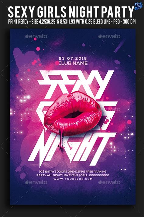 Sexy Girls Night Party Flyer By Sparksz Graphicriver