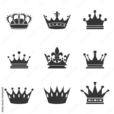 Collection Of Crown Silhouettemonarchy Authority And Royal Symbols