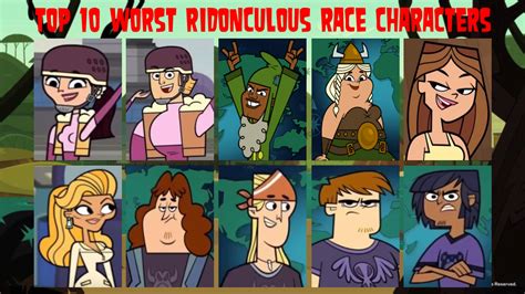 My Top 10 Worst Ridonculous Race Characters By