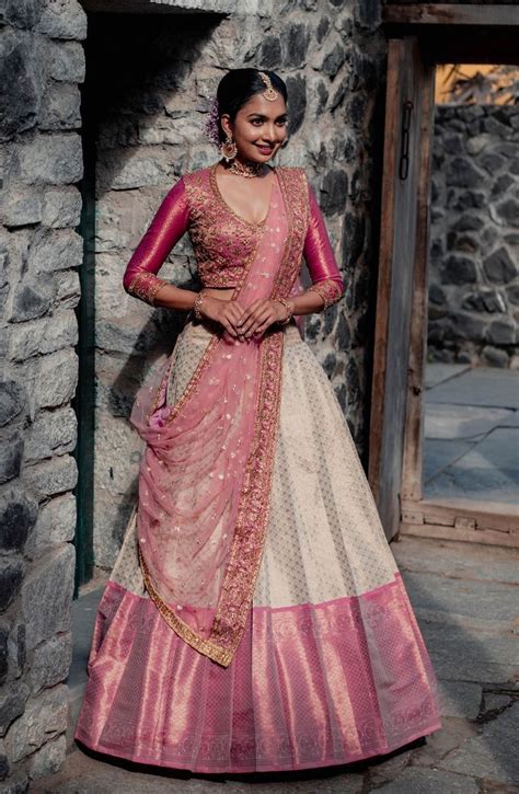 The Prettiest White And Rani Pink Lehenga Colour Combination Lehenga