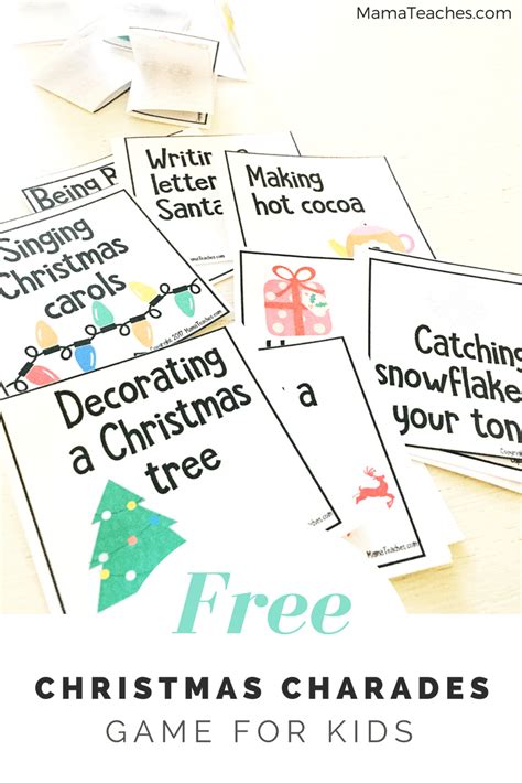 Winter Charades Printable Printable Word Searches