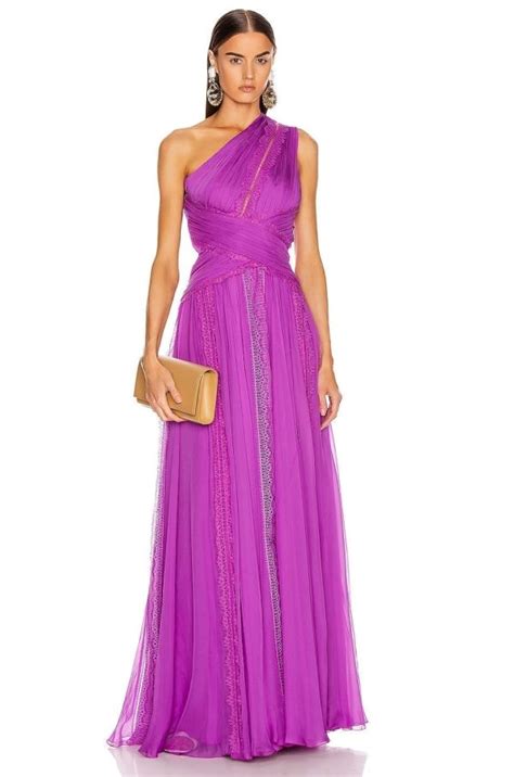 Zuhair Murad Silk Chiffon Long Purple Dress We Select Dresses