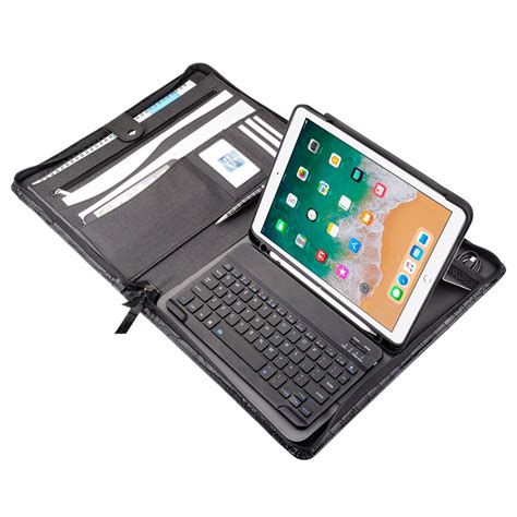 Ipad Keyboard Portfolio Zipper Padfolio Organizer Folio Case With