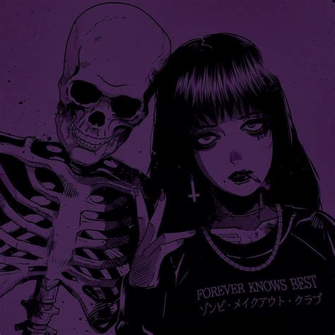 Dark Purple Wallpaper Goth Wallpaper Gothic Anime Girl Dark Anime