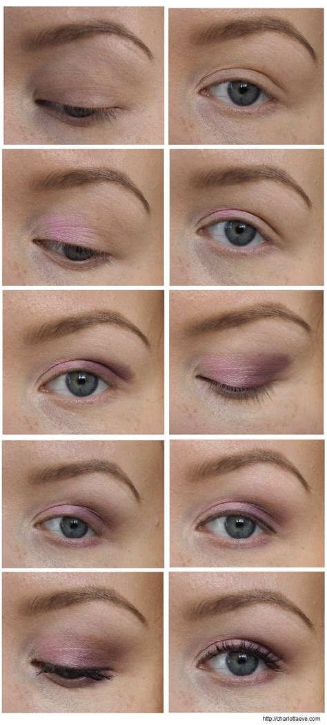 Easy Eyeshadow Tutorial Purple And Light Pink Charlotta Eve