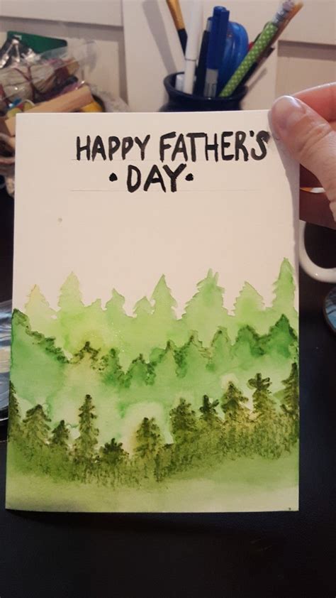 Fathers Day Card Watercolor Fathers Day Cards Watercolor Cards