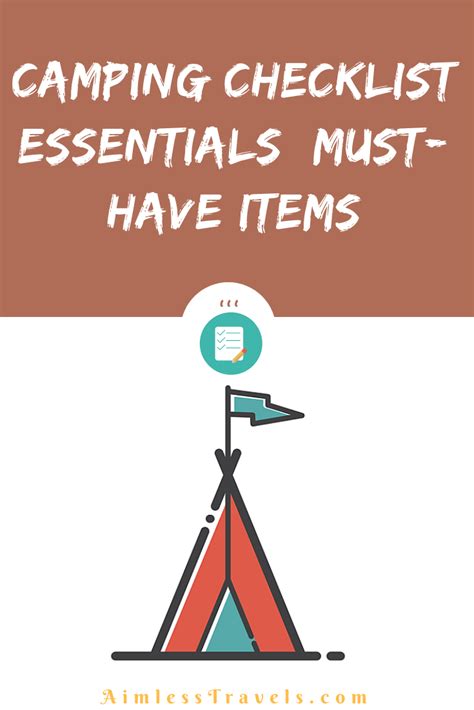 Camping Checklist Essentials Must Have Items Aimless Travels