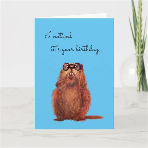 Beaver S Birthday Wishes Card Zazzle