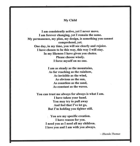 My Child Poem By Rhonda Thomas Thank You God That I Am Y Flickr