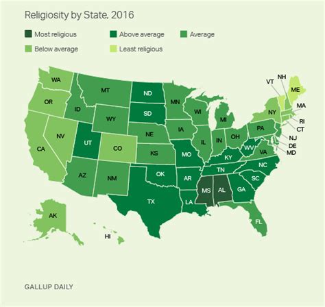Here Are The Most And Least Religious States In America Huffpost Uk