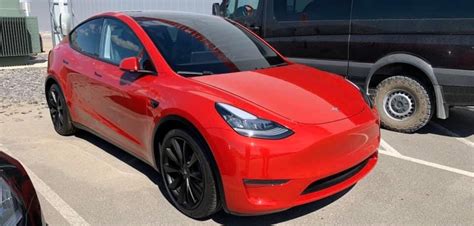 Tesla Model Y Beautiful New Bright Red Prototype Spotted At Gigafactory 1