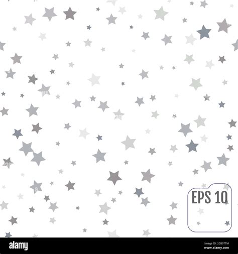 Seamless Pattern With Silver Stars Stock Vector Image And Art Alamy