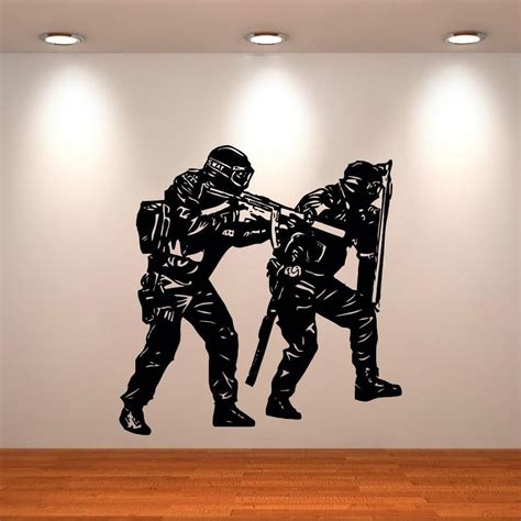 Police Swat Team Removable Vinyl Wall Decal Removable Vinyl Wall
