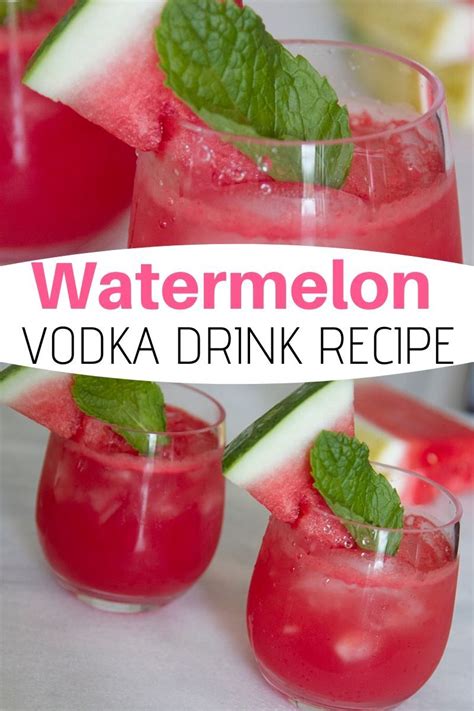 Watermelon Vodka Drink Recipe Watermelon Vodka Vodka Recipes Drinks