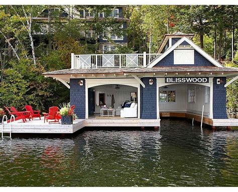 Boathouse Floating House Lake House Lakeside Living