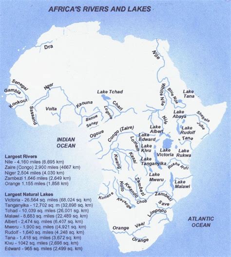 Map Of Africa Water Bodies Middle East Map