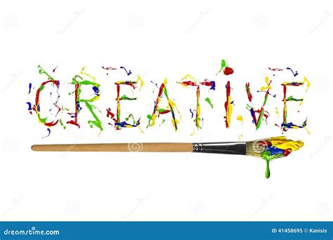 Colorful Paint Painted Word Creative Stock Illustration Illustration