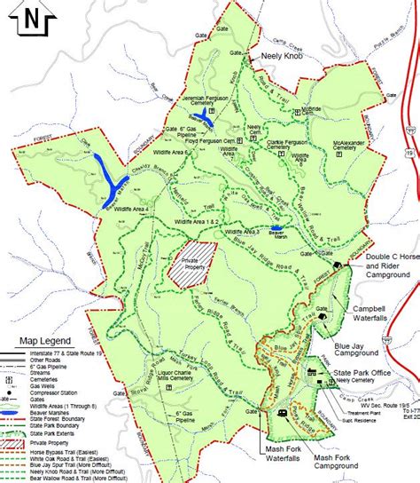 Camp Creek Campground Map