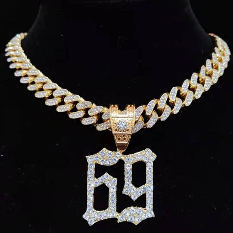 Iced Tekashi 69 Medallion Pendant And 24 Box Rope Chain Hip Hop Necklace