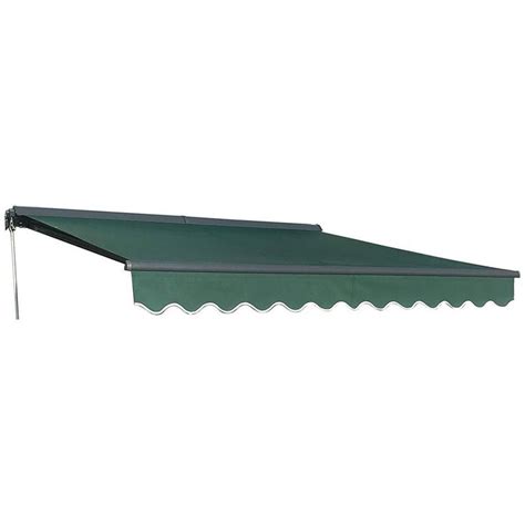 Aleko 10 Ft Half Cassette Retractable Awning 96 In Projection In Green