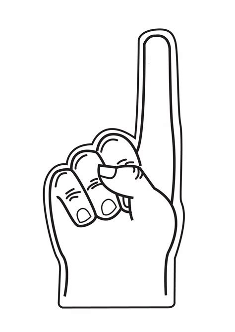 Printable Foam Finger Template Trace The Template To The Foam Sheets