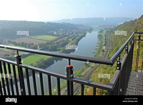 Love Locks On The Weser Skywalk Stock Photo Alamy