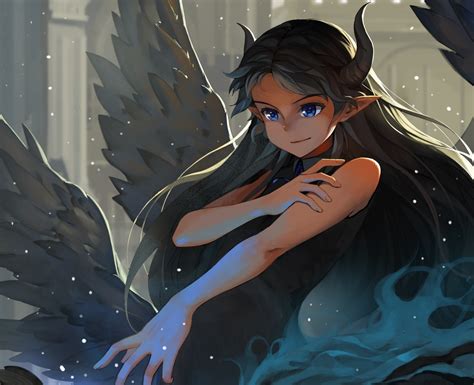 Wallpaper Illustration Anime Girls Horns Mythology Pixiv Fantasia