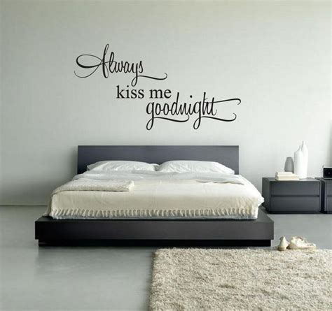 Vinyl Wall Quote Always Kiss Me Goodnight Hearts Home Decor Wall Decal Vinyl Lettering Vinyl