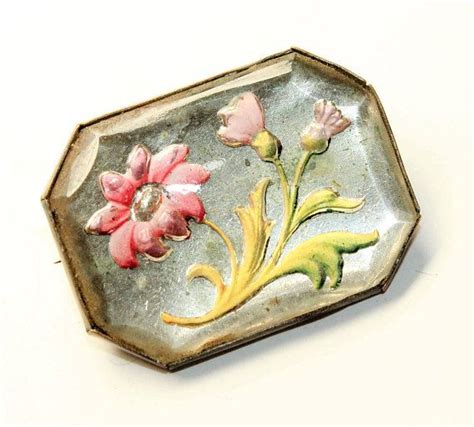 Pink Daisy Flowers Relief Silver Coloured Picture Vintage Etsy Uk
