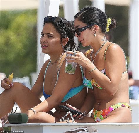 Vanessa Hudgens Looks Sensational In A Multi Coloured Skimpy Bikini In Italy Daily Mail Online