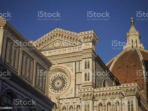 Florence Dome Santa Maria Del Fiore Detail Stock Photo Download Image