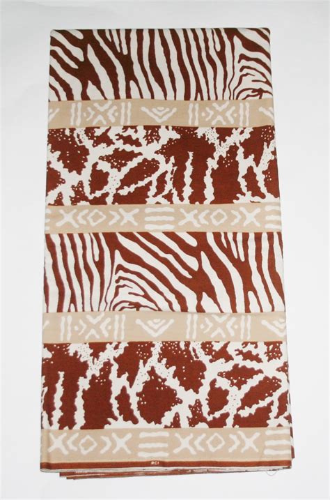 African Fabric 6 Yards Animal Print Vlisco Impression De Etsy