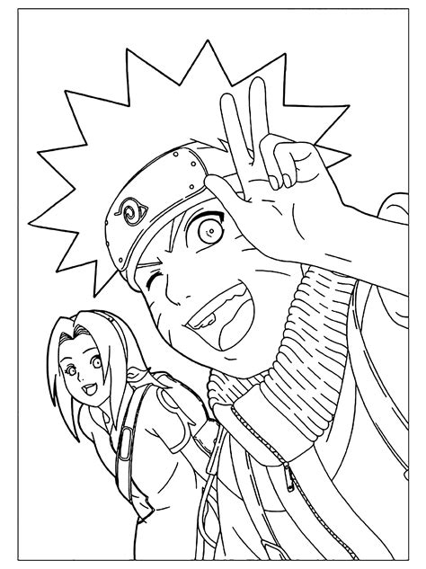 ## c'est jeanne qui les a dessiné spécialement pour vous, et il faut dire qu'elle est très inspirée ! Naruto et Sakura - Coloriage Naruto - Coloriages pour enfants