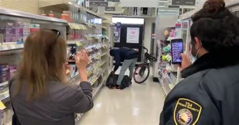 Security Guard Workers Stand By As Man Shoplifts From Walgreens In San Francisco