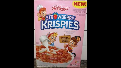 Kelloggs Strawberry Krispies Cereal Review Youtube
