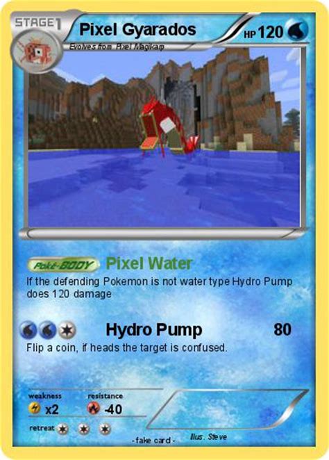 Pokémon Pixel Gyarados Pixel Water My Pokemon Card