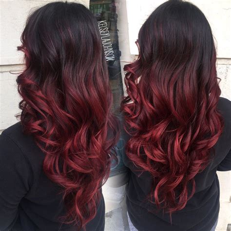 Dark Brown To Red Ombre Hair Color Red Ombre Hair Color Highlights