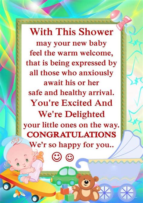 Just as including a nice personal greeting at the beginning of your note is important, ending with a thoughtful closing a common choice for baby shower thank you card wording that is always appropriate is to end with sincerely and your name. Happy baby shower wishes